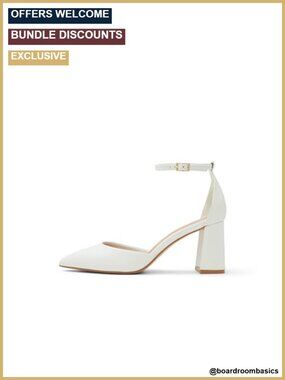 ALDO Jan Ankle-strap Block Heeled Pump - Leather, Pointed Toe
